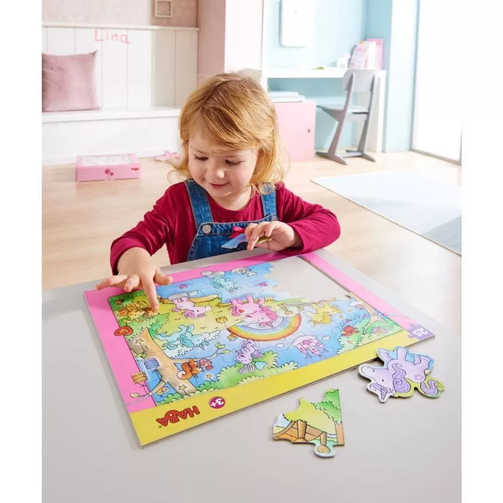 HABA Eenhoorn Glittergeluk Framepuzzel Van 25 Stukjes Discount