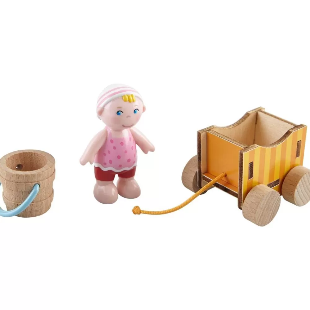 HABA Little Friends Baby Nora-Pop Met Wagen En Emmer Hot