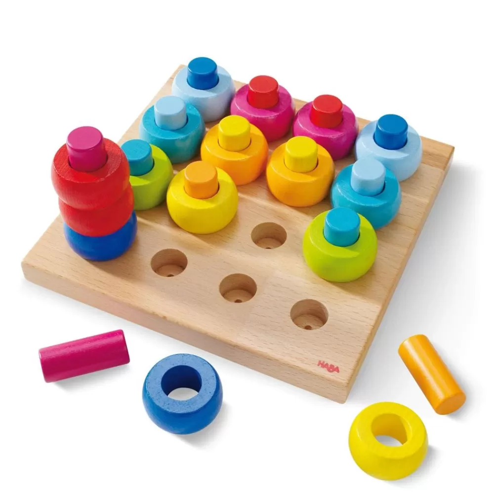 HABA Rainbow Whirls Houten Sorteer- En Stapelspel Best Sale