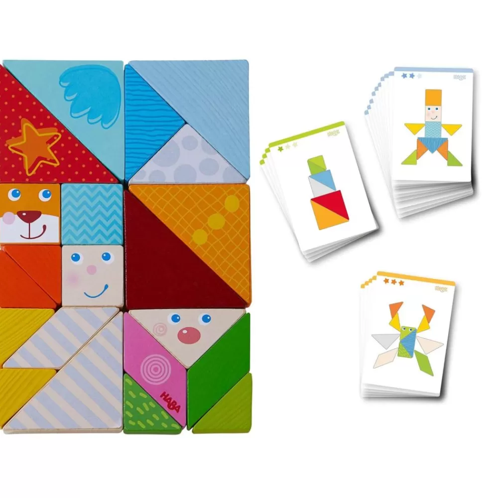 HABA Regelen Van Spel Grappige Gezichten Tangram Houten Tegels Flash Sale